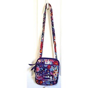 Vera Bradley Mini Hipster Cross Body Multicolor Floral Print Poppies Handbag